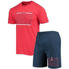 Blue Pajamas Concepts Sport Men's Navy and Red Los Angeles Angels Meter T-shirt and Sleep Set Navy, Red