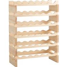 Brown Wine Racks Costway 6 Levels Nature Wine Rack