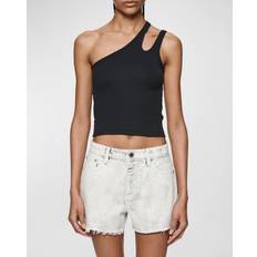 Purple Cutout Rib Tank