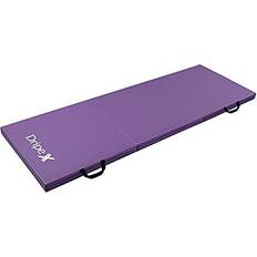 Exercise Mats Dripex Folding Gymnastics Exercise Mat 6FT/8FT Home Gym Mats with Carry Strap 5cm2 Thick Foam Nonslip Soft PU Leather for Yoga/Tumbling/Cam