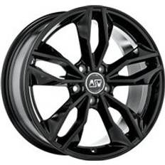 15" Car Rims MSW 71 Alloy Wheels In Gloss Black Set Of 4 - 19x8.5 Inch ET46.5 5x114.3 PCD Gloss