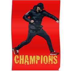 WHIBOS Klopp Liverpool Champions Gold Art 16x20 Print Poster 50.8x50.8cm