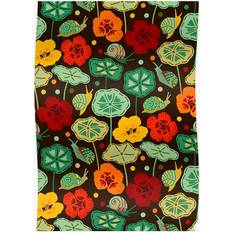 Brown Posters WHIBOS Nasturtiums Snails On Brown 16x20 20x20 inch Print Poster