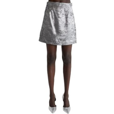 Lace Skirts Crescent Women's Adelia Metallic Mini Skirt Silver