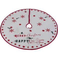 White Christmas Tree Skirts URBN Living Fluffy Santa Reindeer Christmas Tree Skirt Xmas Cover Christmas Tree Skirt