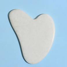 a-Heart White Gua Sha Massage Natural Stone Jade Gua