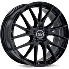 Car Rims MSW 29 Alloy Wheels In Gloss Black Set Of 4 19x8 Inch ET30 5x112 PCD, Black