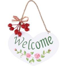 MDF Wall Decor Tlily Hanging Plaque Welcome Pattern Home Hanging Welcome Plaque Sign Wall Decor