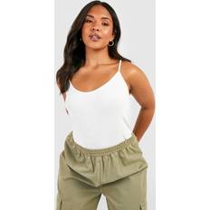XL Tank Tops boohoo Plus Soft Ribbed Cami Top Ivory