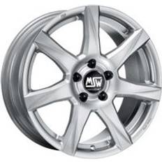 Car Rims MSW 77 Alloy Wheels in Full Silver Set of 4 18x8 Inch ET50 5x108 PCD 63.34mm Centre Bore