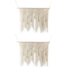 Cotton Wall Decor Tlily 2X Macrame Handwoven Bohemian Rope Wall Decor