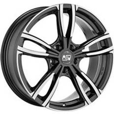Car Rims MSW 73 Alloy Wheels In Gloss Dark Grey Full Polished Set Of 4 - 19x9 Inch ET44 5x112 PCD, Grey