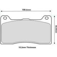 Mintex M1155 Brake Pads To Fit Wilwood Narrow Dynalite Calipers