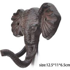 Dechoicelife a-Elephant 1PC Vintage Style American Cast Iron Animal Wall Decor