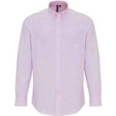 Unisex Shirts Premier Striped Oxford Long-Sleeved Shirt White