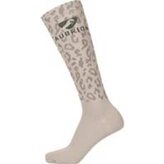 Aubrion Performance Leopard Print Boot Socks Taupe One