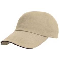 Natural - Women Caps Result Heavy Brushed Cotton Sandwich Peak Baseball Cap Natural One