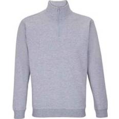 Sol's Conrad Marl Quarter Zip Sweatshirt Grey