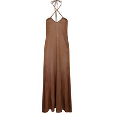 Tom Ford Viscose Jersey Knit Flared Long Dress - Brown