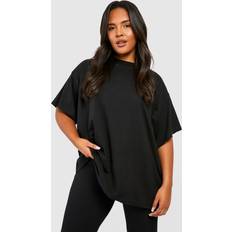 3XL T-shirts boohoo Plus Super Oversized Crew Neck Basic Cotton T-shirt Black