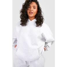 Boohoo Hoodies Jumpers boohoo Plus Dsgn Studio 3d Embroidered Oversized Hoodie Ash Grey