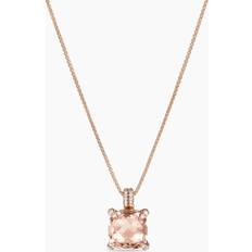 David Yurman Rose Gold Necklaces David Yurman Chatelaine Pendant Necklace in 18K Rose Gold with Morganite and Diamonds