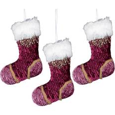 Shatchi Stocking Hot Pink 3 Christmas Tree Ornament