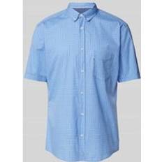 Olymp 3XL Hemden Olymp OLYMP Casual, Freizeithemd, regular fit, Blau, Kurzarm, Button-down, Bleu