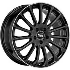 Car Rims MSW 30 Alloy Wheels In Gloss Black Diamond Lip Set Of 4 19x8 Inch ET30 5x112 PCD, Black
