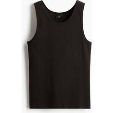 H&M Tank Tops H&M & Slim Fit Ribbed Tank Top Black