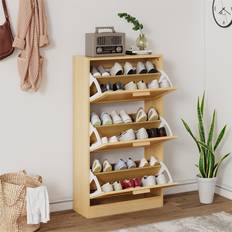 Metro Lane Rattan Natural Shoe Rack