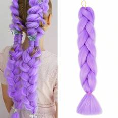 Hårtränsar Shein Pack Of 1 Jumb Braiding Hair 24" Suitable For Women Daily Holidays And Cosplay Braided Purple An