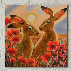 Ceramic Wall Decor East Urban Home Hand Painted Sharing Sundown Tile Wall Decor
