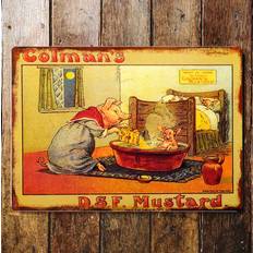 Yellow Wall Decor East Urban Home Colmans D.S.F. Mustard Pig Wall Decor