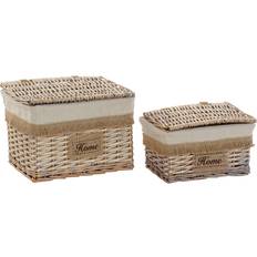 Basketballkurve på tilbud Home ESPRIT Basket set Brown Natural 36 x 27 x 25 cm 2 Pieces