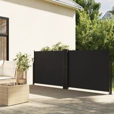 Nero Tendalini da Giardino vidaXL Tenda Da Sole Laterale Retrattile Nera 100x600 cm - Nero