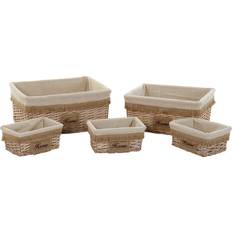 Bomull Korgar Home ESPRIT Brown Natural Basket