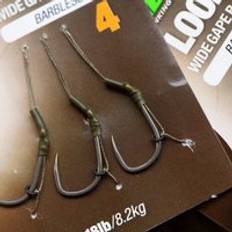 Líneas de pesca Korda Anzuelos de bucle Tamaño 8B DF de boca ancha 18lb (x3) Vert