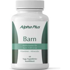 Multivitaminer - Tabletter Vitaminer & Mineraler Alpha Plus Barn Multivitamin 60 st