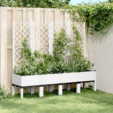 Raised Garden Beds sale vidaXL Garden Planter with Trellis 160 x 40 x 142 cm