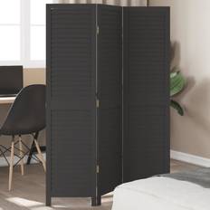 Black - Plastic/Wood Room Dividers vidaXL 3 paneler Rumsavdelare