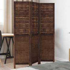 Brown Room Dividers vidaXL 3 paneler Rumsavdelare