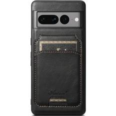 Google Pixel 7 Pro Mobilfodral ExpressVaruhuset Suteni 2in1 Magsafe Skal med Korthållare Google Pixel 7 Pro Svart