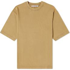 Acne Studios Damen T-Shirts Acne Studios Khaki Crewneck T-Shirt ABC SAGE GREEN