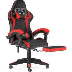 Ergonomic Gaming Chair with Footrest - Black/Red