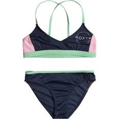 Bikinis Children's Clothing Roxy Girls' Ilacabo Active Athletic Bikini Set, 10, Naval Academy