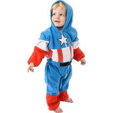 Boys Fleece Overalls Children's Clothing Cuddle Club Cozy Fleece Bunting - Captain America