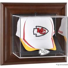 Kansas City Chiefs Sports Fan Products Fanatics Authentic Kansas City Chiefs Brown Framed Wall-Mountable Baseball Cap Display Case