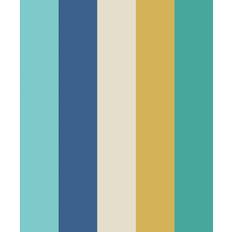Wallpapers Ohpopsi Rainbow Bloc Wallpaper Roll Cobolt Mix
