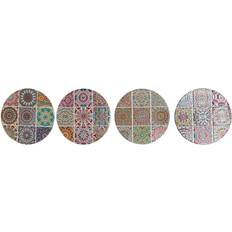 Home ESPRIT Dolomit Korkunderlägg 20 x 20 x 0.7 cm Mandala 4 st Bordstablett